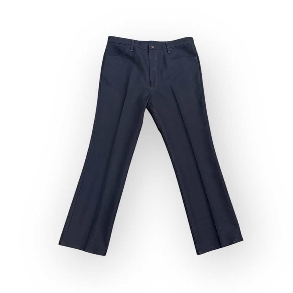 Wrangler Mens Dress Pants Navy Blue Flat Front Workwear 40x32